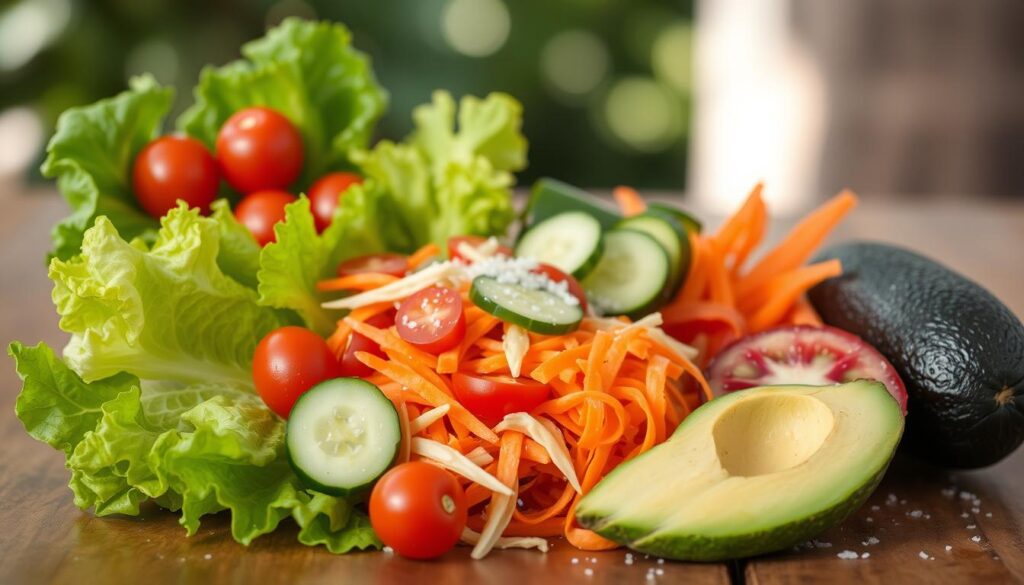 fresh ingredients in Wendy's salads
