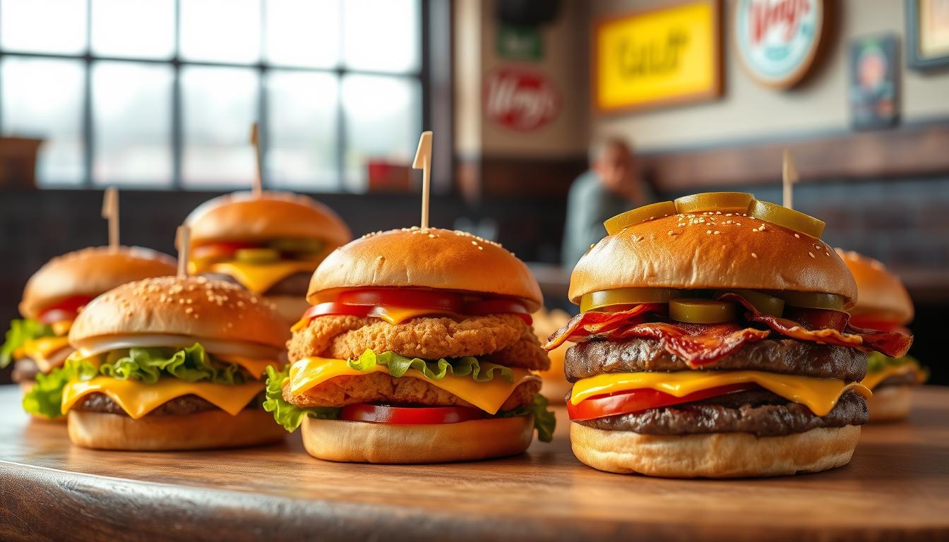 wendy's burger menu